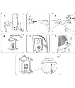CROCI Vogelfutterhaus Smart Wi-Fi, inkl. Kamera, ca. B23/H32,5/T24 cm Braun Best