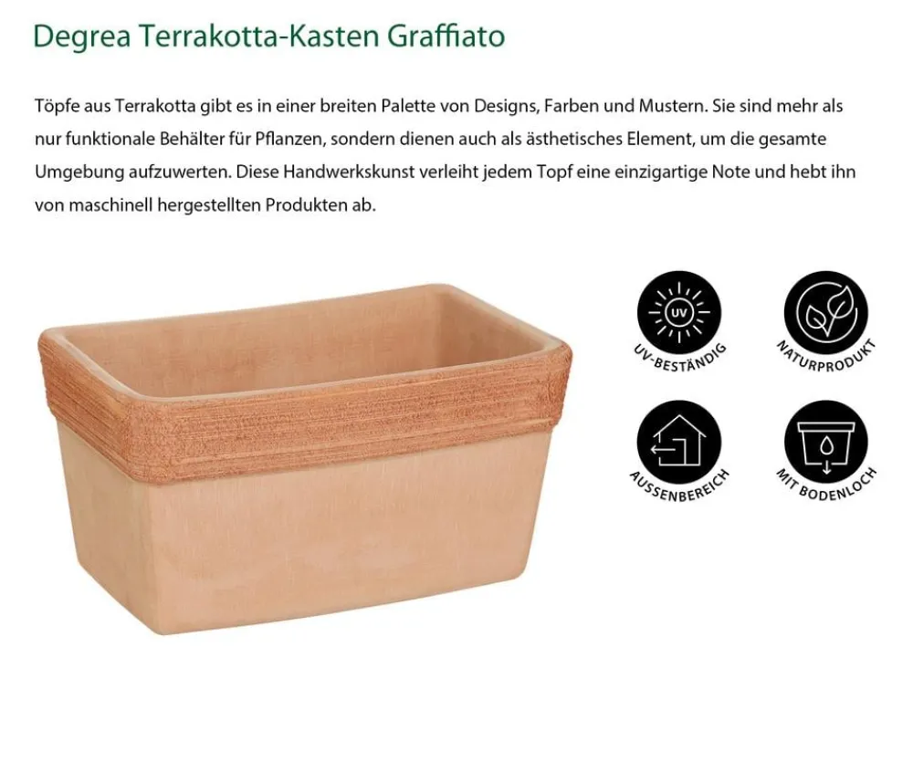 Degrea Pflanzkübel & Blumenkästen > -Kasten Graffiato, rechteckig, -hell