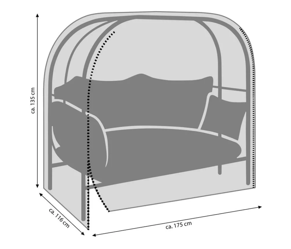 Dehner Schutzhüllen - Abdeckhaube für Daybed Venezia Grau