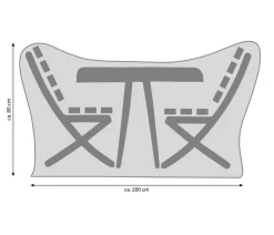 Dehner Schutzhüllen > Abdeckhaube für runde Sitzgruppen, Ø 200x80 cm,