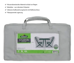 Dehner Schutzhüllen > Abdeckhaube für runde Sitzgruppen, Ø 200x80 cm,