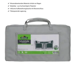 Dehner Schutzhüllen - Abdeckhaube für Sitzgruppen, Grau