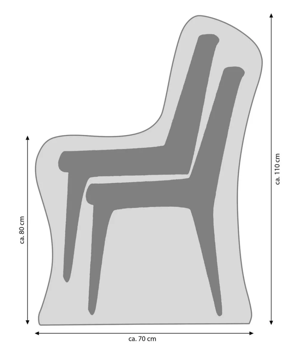 Dehner Abdeckhaube für Stühle, , ca. B70/H110/T70 cm Grau Clearance