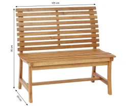 Dehner 2-Sitzer Gartenbänke|Gartenbänke Holz - Akazienbank Paisley, 2-Sitzer