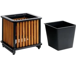 Dehner Akazienholz-Pflanzkasten Boston, quadratisch, ca. B33/H33/T33 cm Outlet