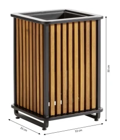 Dehner Pflanzkübel & Blumenkästen - Akazienholz-Pflanzkasten Boston, quadratisch, ca. H50 cm