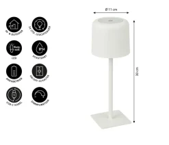 Dehner Akku-Tischleuchte Niva, ca. Ø11/H30 cm Online