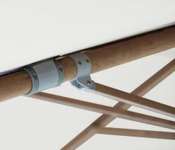 Dehner Sonnenschirme - Ampelschirm Zypern, Holzoptik, quadratisch, ca. B300/T300 cm Creme