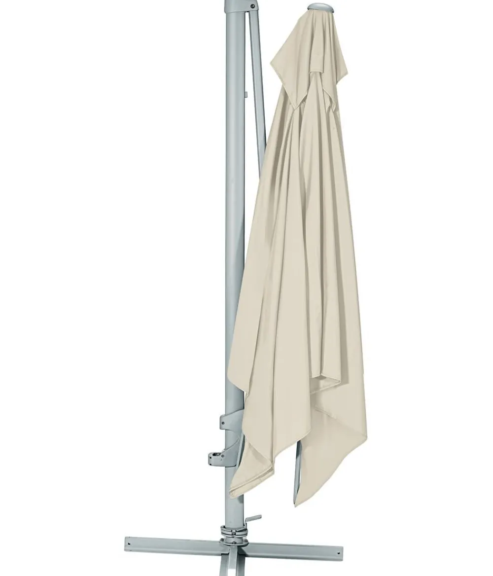 Dehner Ampelschirm Zypern, quadratisch, ca. B300/T300 cm Creme Discount