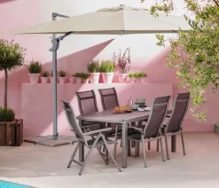 Dehner Ampelschirm Zypern, quadratisch, ca. B300/T300 cm Creme Discount