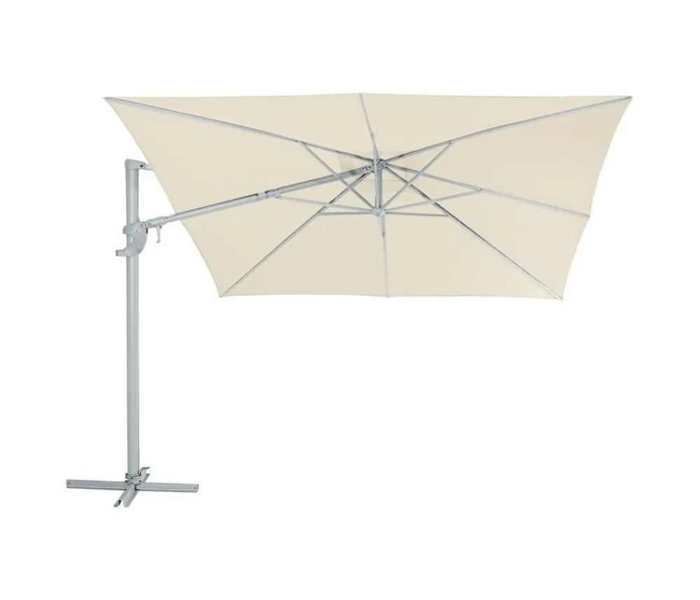 Dehner Ampelschirm Zypern, quadratisch, ca. B300/T300 cm Creme Discount