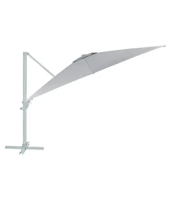 Dehner Sonnenschirme - Ampelschirm Zypern, quadratisch, ca. B300/T300 cm Hellgrau