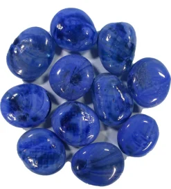 Dehner Aqua Aquariumdeko Glas-Steine, 750 g Dunkelblau Discount