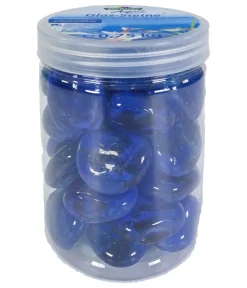 Dehner Aqua Aquariumdeko Glas-Steine, 750 g Dunkelblau Discount