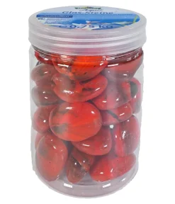 Dehner Aqua Deko - Aquariumdeko Glas-Steine, 750 g Rot