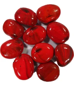 Dehner Aqua Deko - Aquariumdeko Glas-Steine, 750 g Rot