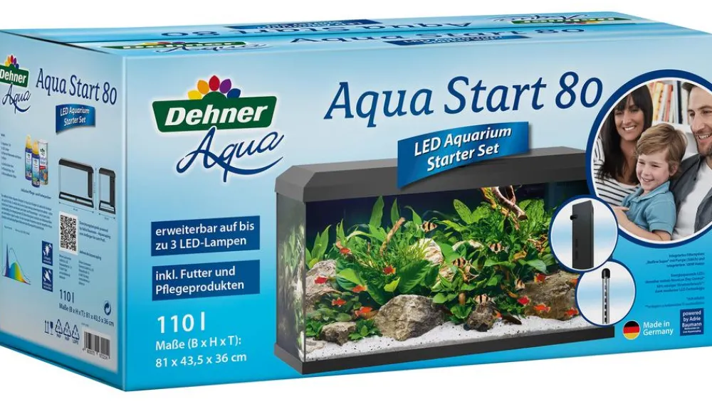 Dehner Aqua Einsteiger Aquarien > Aquarium-Set Aqua Start 80, 110 l, ca. B81/H45/T36 cm