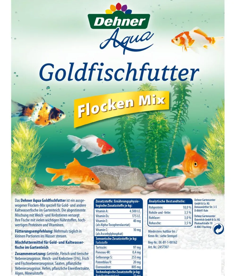 Dehner Aqua Gartenteich·TeichfischFutter|Teichfischfutter > Goldfischfutter Flocken Mix