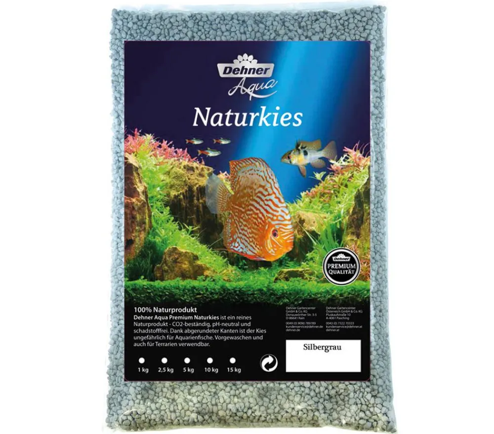 Dehner Aqua Premium Aquarienkies, 2-3 mm Hellgrau Best