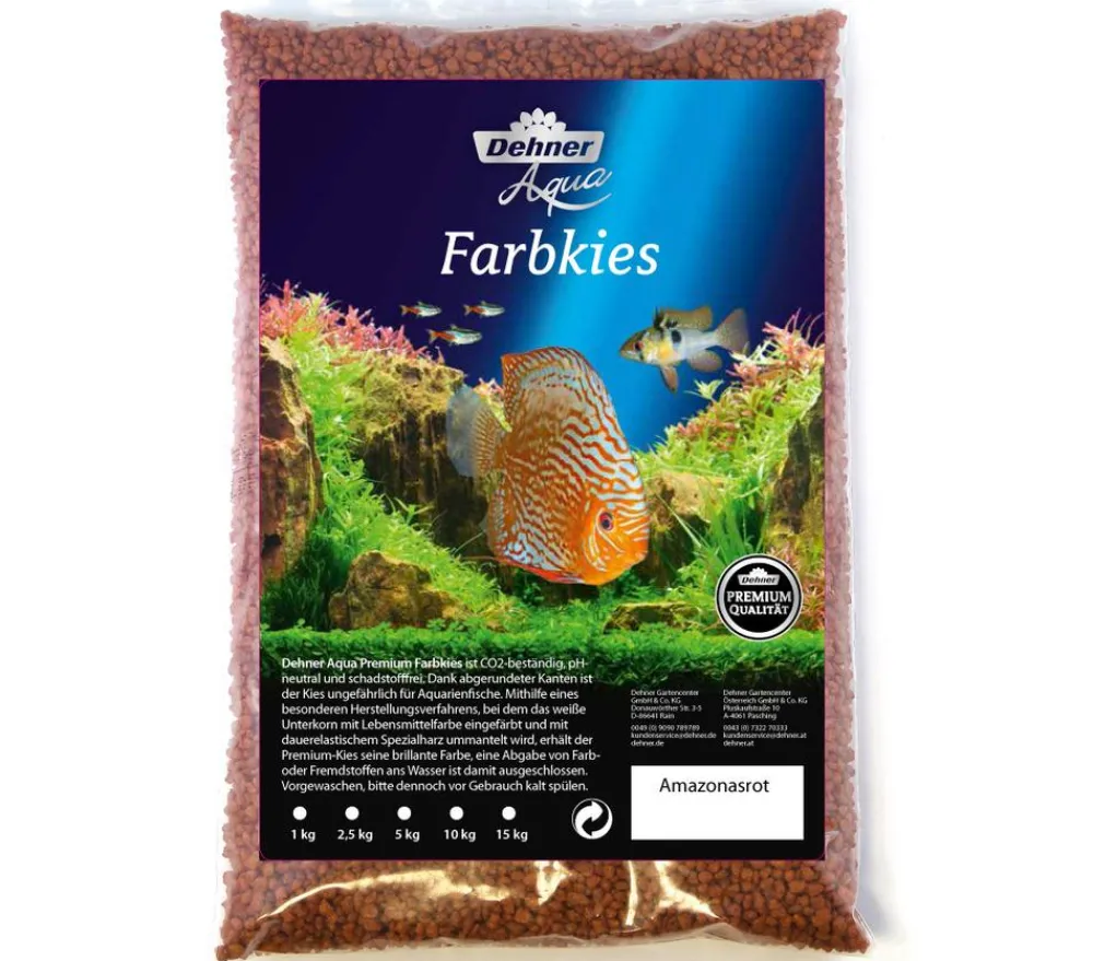 Dehner Aqua Premium Aquarienkies, 2-3 mm Rot