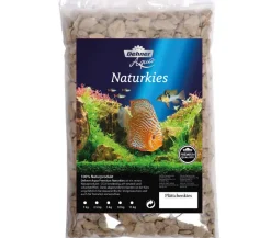 Dehner Aqua Premium Naturkies Plättchenkies, 8-16 mm Dunkelgrau Hot