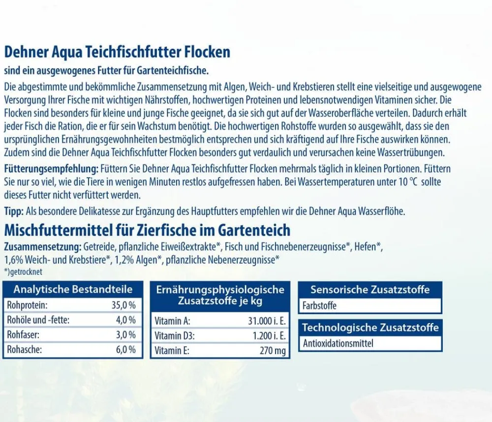 Dehner Aqua Gartenteich·TeichfischFutter|Teichfischfutter > Teichfischfutter Flocken
