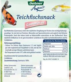 Dehner Aqua Gartenteich·TeichfischFutter|Reptilienfutter - Teichfischsnack Gammarus, 110 g