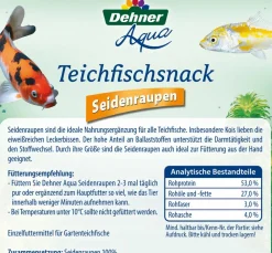 Dehner Aqua Teichfischsnack Seidenraupen, 300 g Hot