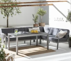 Dehner Ausziehtisch Chicago, ca. B160-210/H75/T90 cm Grau Sale