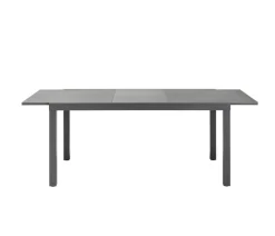 Dehner Ausziehtisch Chicago Dark, ca. B160-210/H75/T90 cm Dunkelgrau Hot