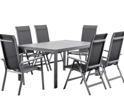 Dehner Garten-Esstische|Ausziehtische - Ausziehtisch Cleveland, ca. B160-240/H76/T101 cm Dunkelgrau