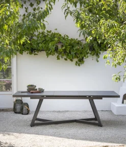 Dehner Ausziehtisch Monaco, ca. B190-250/H77/T100 cm Anthrazit Outlet