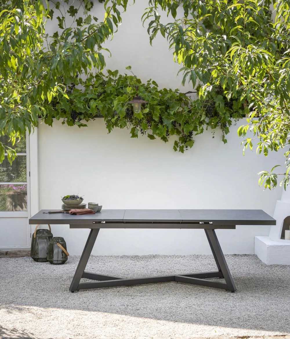 Dehner Ausziehtisch Monaco, ca. B190-250/H77/T100 cm Anthrazit Outlet