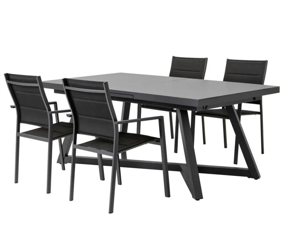 Dehner Ausziehtisch Monaco, ca. B190-250/H77/T100 cm Anthrazit Outlet