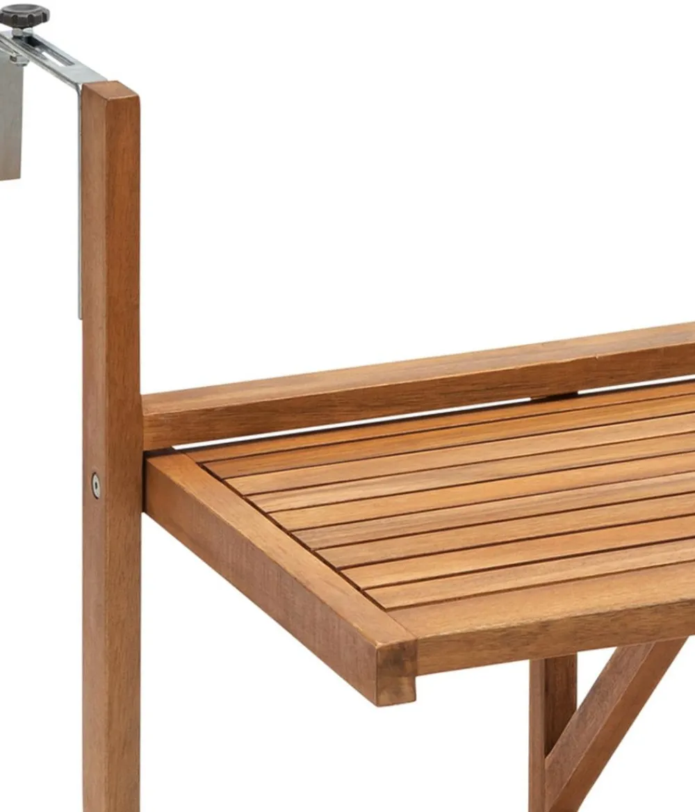 Dehner Balkonhängetisch, ca. B90/H65/T41,7 cm Braun Best