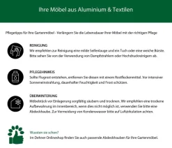 Dehner Balkonmöbel Aluminium|Sonnenschirme > Balkonschirm Chios, rechteckig, ca. B210/T130 cm