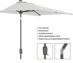 Dehner Balkonmöbel Aluminium|Sonnenschirme > Balkonschirm Chios, rechteckig, ca. B210/T130 cm