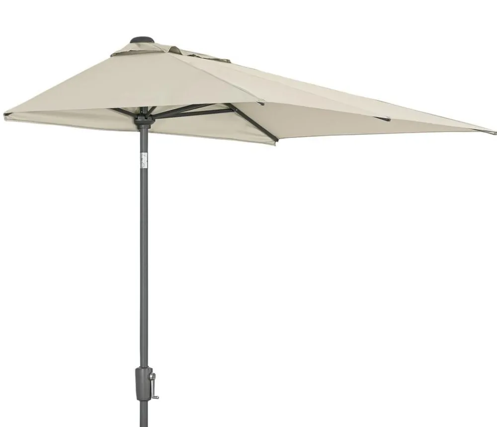 Dehner Balkonmöbel Aluminium|Sonnenschirme - Balkonschirm Chios, rechteckig, ca. B210/T130 cm Creme
