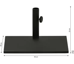 Dehner Balkonschirmständer, 20 kg Schwarz Sale