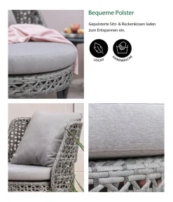 Dehner Balkonmöbel-Sets|Balkonmöbel-Sets - Balkonset Nizza, 3-teilig