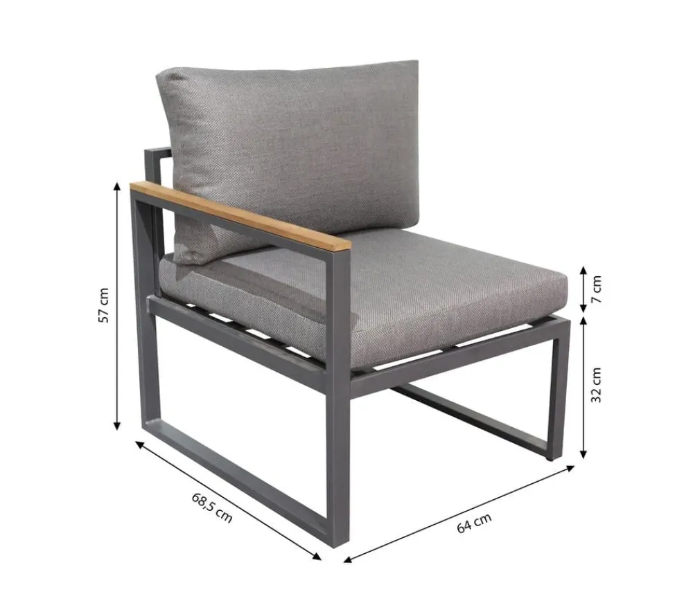 Dehner Loungemöbel|Balkonmöbel-Sets > Balkonset Padua, 5-teilig