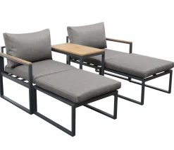 Dehner Loungemöbel|Balkonmöbel-Sets > Balkonset Padua, 5-teilig