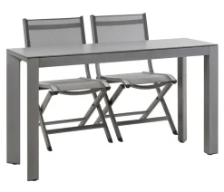 Dehner Balkonmöbel Aluminium|Balkontische > Balkontisch Chicago, ca. B133,5/H75/T42 cm
