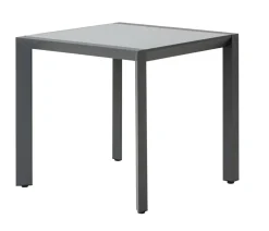Dehner Balkontische - Balkontisch Cleveland ca. B80/H76/T80 cm Dunkelgrau