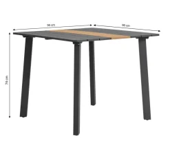 Dehner Balkontische|Balkontische > Balkontisch Montpellier, ca. B90/H74/T90 cm