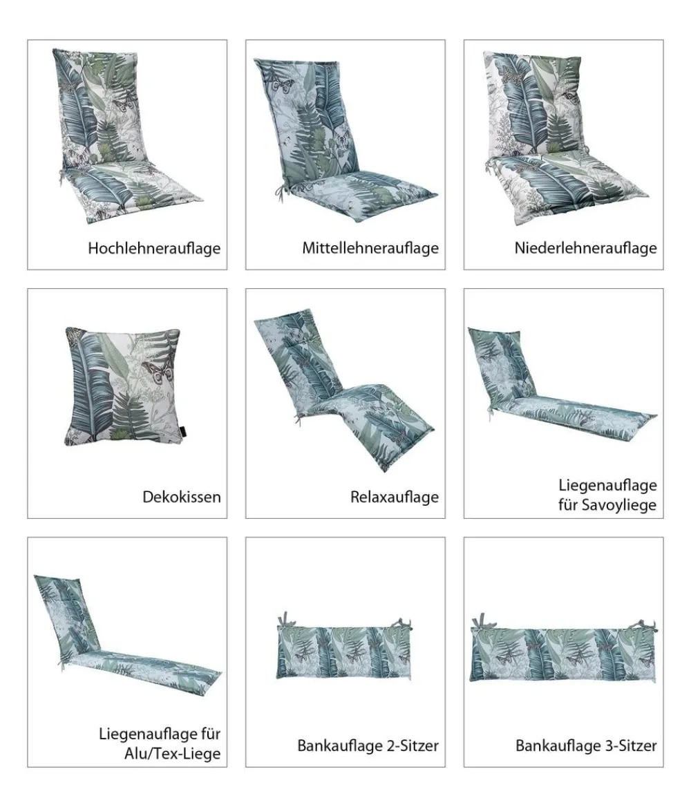 Dehner Sitzauflagen > Bankauflage Sardegna 3-Sitzer, ca. B156/H6/T47 cm