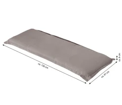 Dehner Bankauflage Veneto 3-Sitzer, ca. B156/H6/T47 cm Taupe Clearance