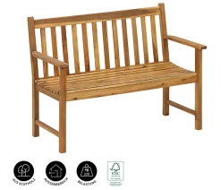 Dehner Bank Mykonos, 2-Sitzer Braun Outlet