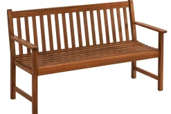 Dehner 3-Sitzer Gartenbänke|Gartenbänke Holz - Bank Mykonos, 3-Sitzer Braun