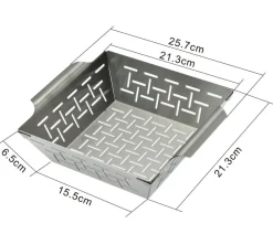 Dehner BBQ Edelstahl-Gemüsekorb, ca. B21,3/H6,5/T21,3 cm Silber Sale